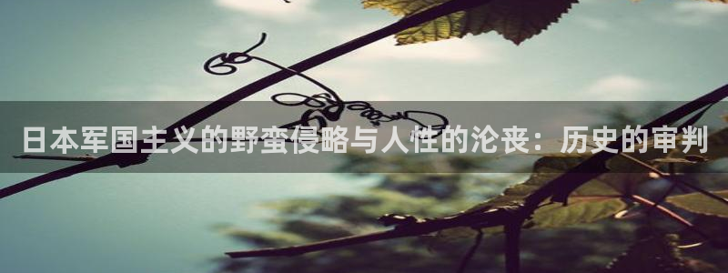 乐视体育高管：日本军国主义的野蛮侵略与人性的沦丧：历史的审判